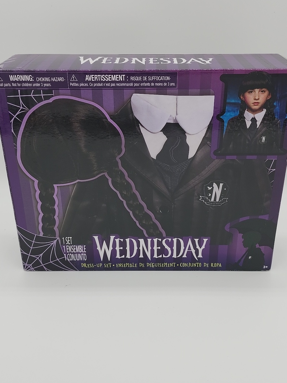 Wednesday Nevermore Academy Costume Set Kids NEW